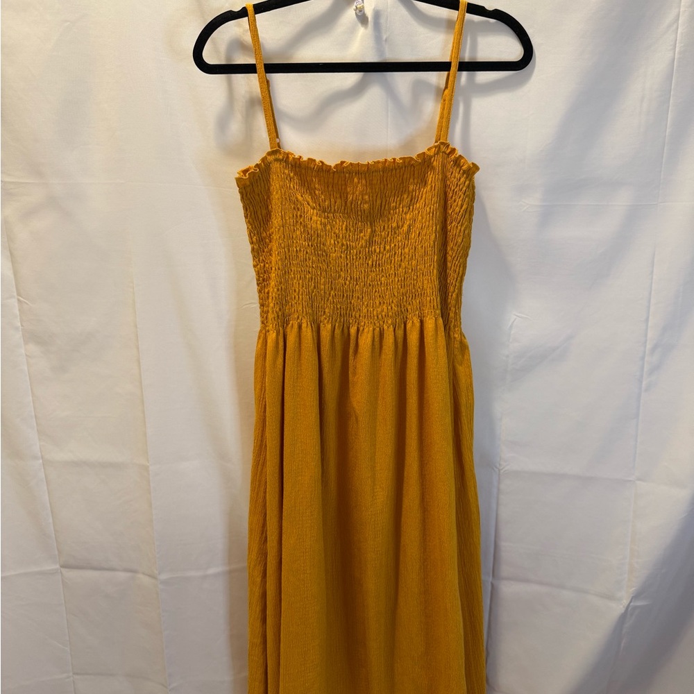 H&M Golden Smocked Dress